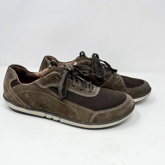 Clarks UnStructured Brown Leather Mesh Lace Up Shoes Men's 10M 33628 EUC - Picture 2 of 11